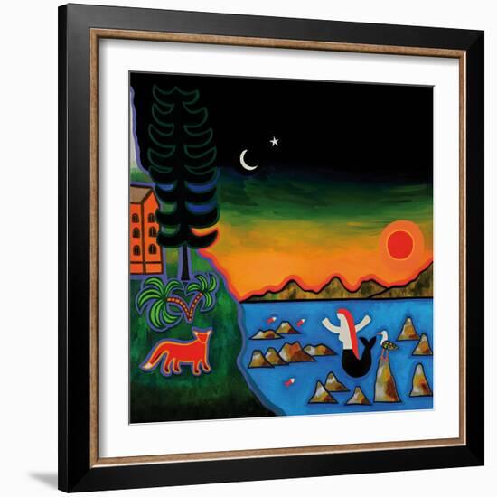 Dans Un Coucher De Soleil D'Automne En Corse, 2014-Cristina Rodriguez-Framed Giclee Print