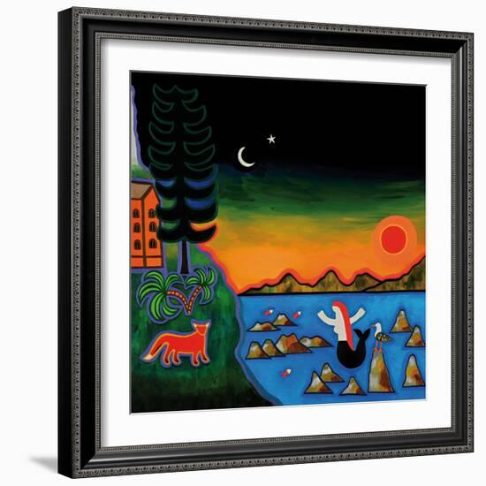 Dans Un Coucher De Soleil D'Automne En Corse, 2014-Cristina Rodriguez-Framed Giclee Print