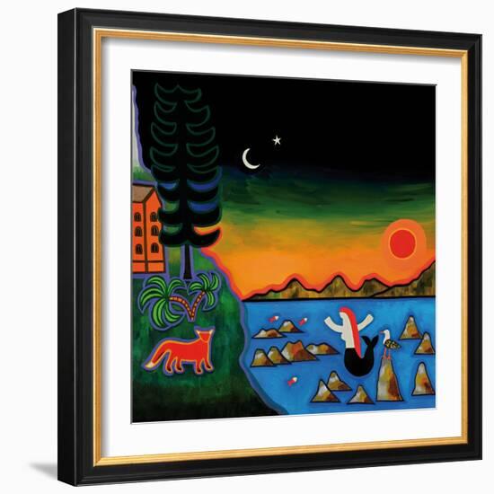 Dans Un Coucher De Soleil D'Automne En Corse, 2014-Cristina Rodriguez-Framed Giclee Print