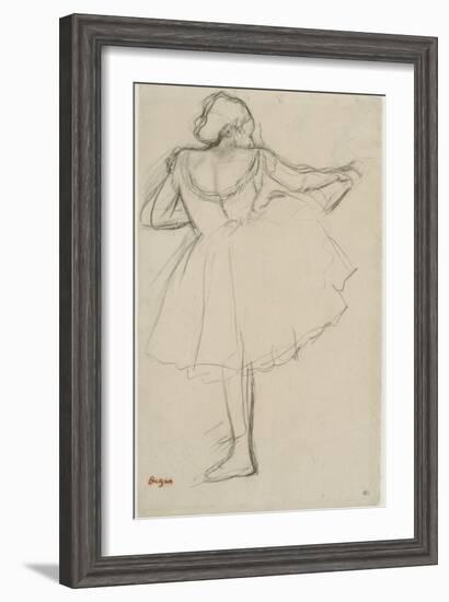 Danseuse à la barre-Edgar Degas-Framed Giclee Print