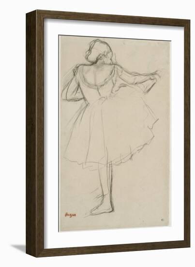 Danseuse à la barre-Edgar Degas-Framed Giclee Print