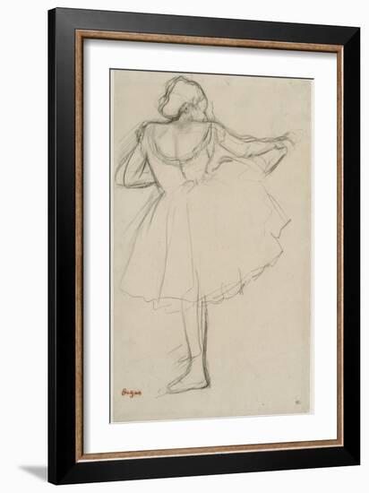 Danseuse à la barre-Edgar Degas-Framed Giclee Print