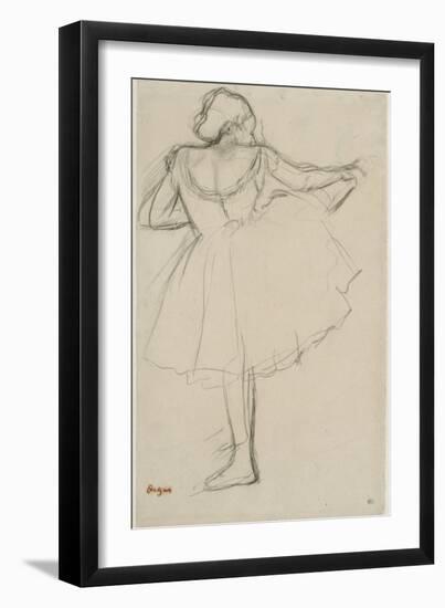 Danseuse à la barre-Edgar Degas-Framed Giclee Print