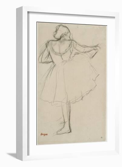 Danseuse à la barre-Edgar Degas-Framed Giclee Print