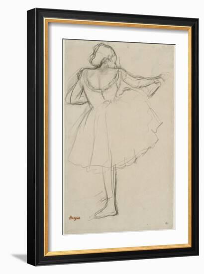 Danseuse à la barre-Edgar Degas-Framed Giclee Print