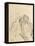 Danseuse assise, essayant ses pointes-Edgar Degas-Framed Premier Image Canvas