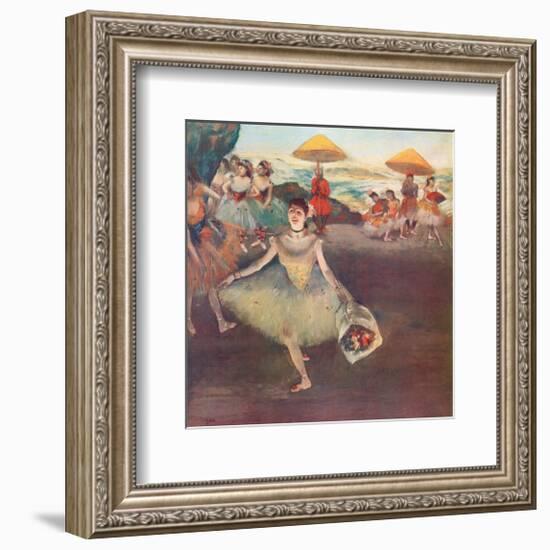 Danseuse au Bouquet Saluant-Edgar Degas-Framed Premium Giclee Print