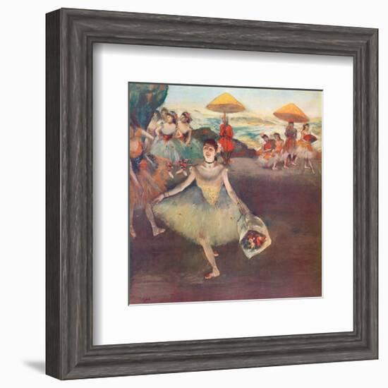 Danseuse au Bouquet Saluant-Edgar Degas-Framed Premium Giclee Print