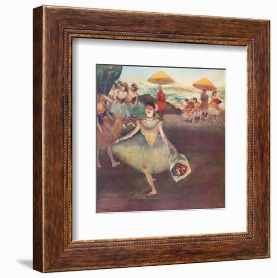 Danseuse au Bouquet Saluant-Edgar Degas-Framed Premium Giclee Print