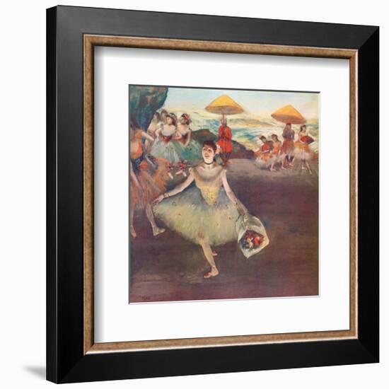 Danseuse au Bouquet Saluant-Edgar Degas-Framed Premium Giclee Print