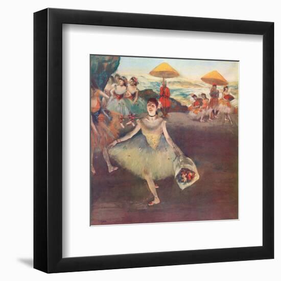 Danseuse au Bouquet Saluant-Edgar Degas-Framed Premium Giclee Print