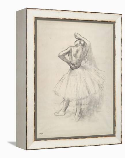 Danseuse debout, le bras droit levé , c.1891-Edgar Degas-Framed Premier Image Canvas