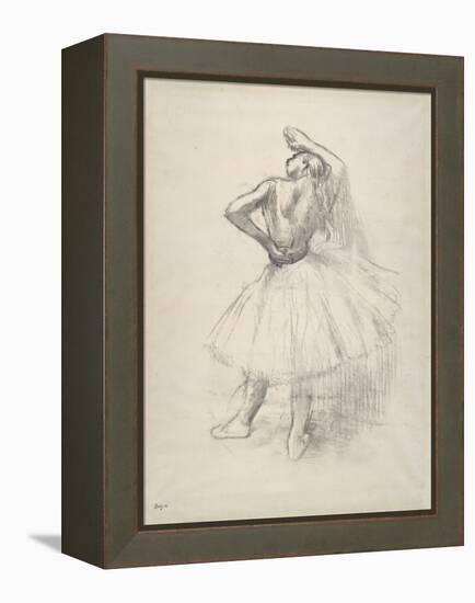 Danseuse debout, le bras droit levé , c.1891-Edgar Degas-Framed Premier Image Canvas