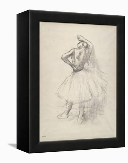 Danseuse debout, le bras droit levé , c.1891-Edgar Degas-Framed Premier Image Canvas