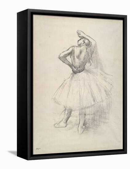 Danseuse debout, le bras droit levé , c.1891-Edgar Degas-Framed Premier Image Canvas