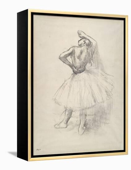 Danseuse debout, le bras droit levé , c.1891-Edgar Degas-Framed Premier Image Canvas