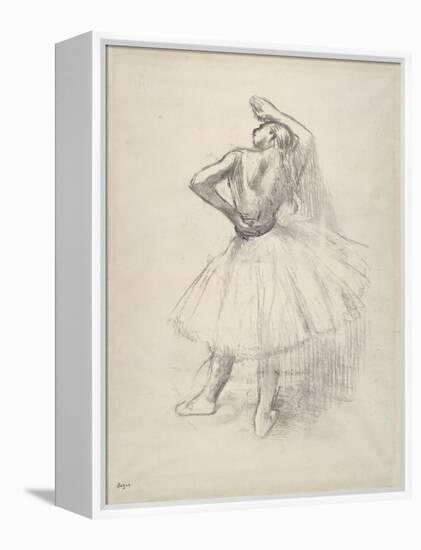 Danseuse debout, le bras droit levé , c.1891-Edgar Degas-Framed Premier Image Canvas