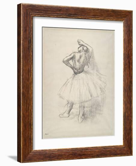 Danseuse debout, le bras droit levé , c.1891-Edgar Degas-Framed Giclee Print