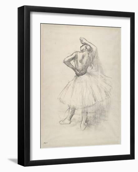 Danseuse debout, le bras droit levé , c.1891-Edgar Degas-Framed Giclee Print