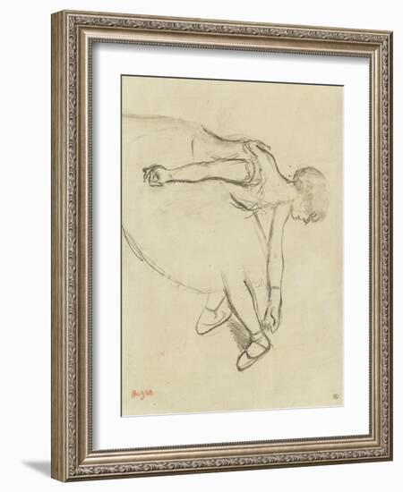 Danseuse en quatrième position-Edgar Degas-Framed Giclee Print