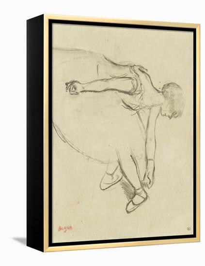 Danseuse en quatrième position-Edgar Degas-Framed Premier Image Canvas