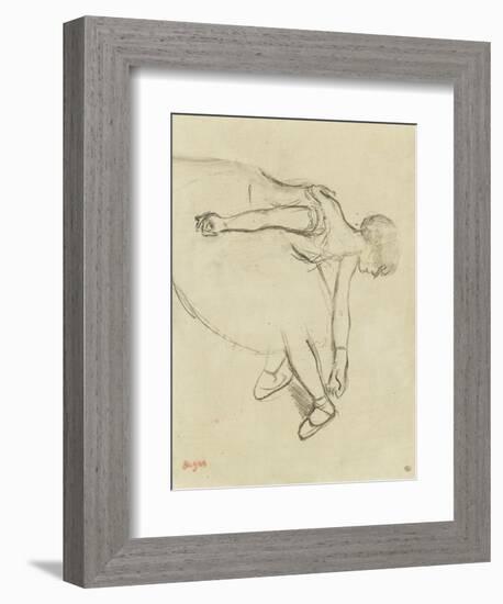 Danseuse en quatrième position-Edgar Degas-Framed Giclee Print