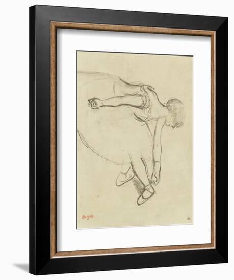 Danseuse en quatrième position-Edgar Degas-Framed Giclee Print