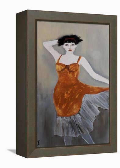 Danseuse in Burnt Orange, 2016-Susan Adams-Framed Premier Image Canvas