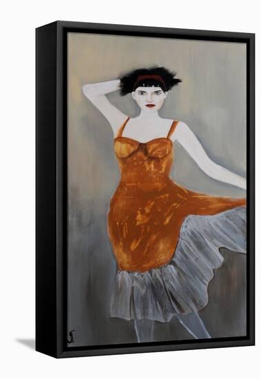 Danseuse in Burnt Orange, 2016-Susan Adams-Framed Premier Image Canvas