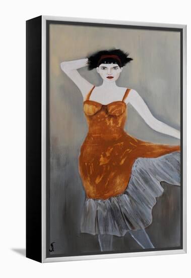 Danseuse in Burnt Orange, 2016-Susan Adams-Framed Premier Image Canvas