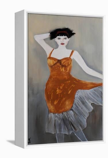 Danseuse in Burnt Orange, 2016-Susan Adams-Framed Premier Image Canvas