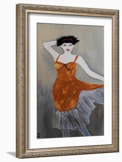 Danseuse in Burnt Orange, 2016-Susan Adams-Framed Giclee Print