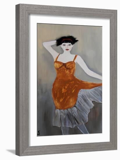 Danseuse in Burnt Orange, 2016-Susan Adams-Framed Giclee Print