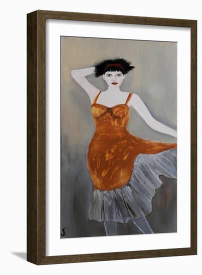 Danseuse in Burnt Orange, 2016-Susan Adams-Framed Giclee Print