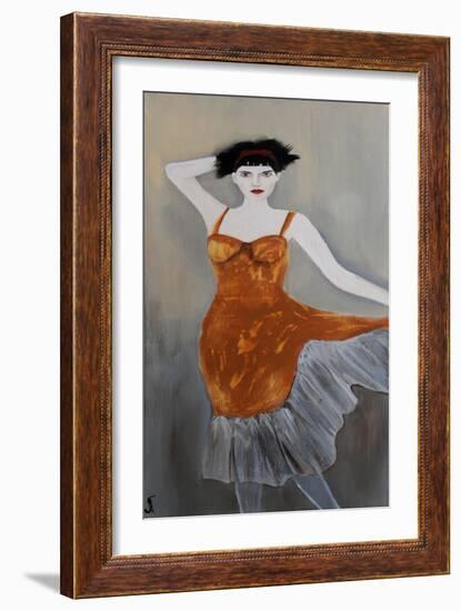 Danseuse in Burnt Orange, 2016-Susan Adams-Framed Giclee Print