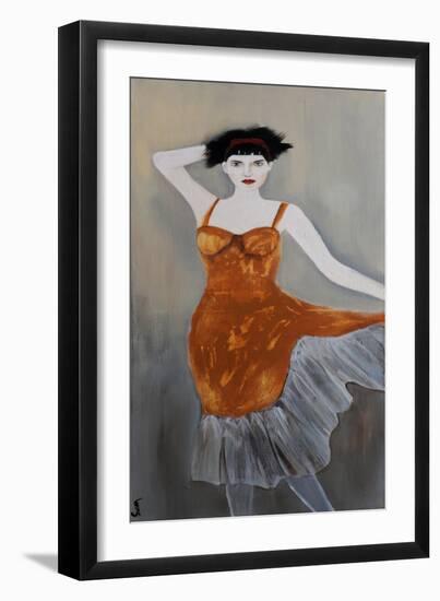 Danseuse in Burnt Orange, 2016-Susan Adams-Framed Giclee Print