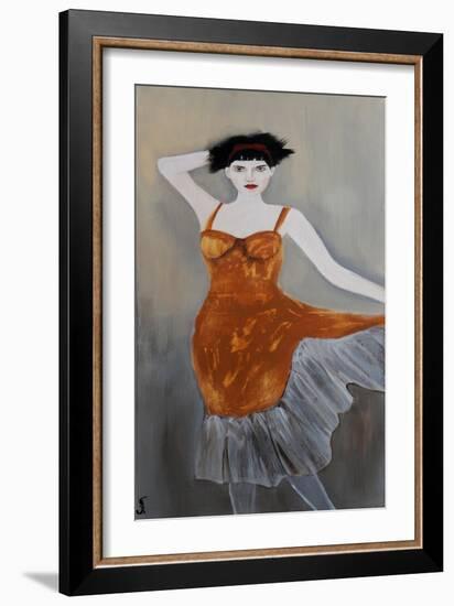 Danseuse in Burnt Orange, 2016-Susan Adams-Framed Giclee Print