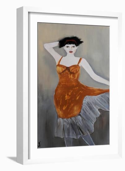 Danseuse in Burnt Orange, 2016-Susan Adams-Framed Giclee Print