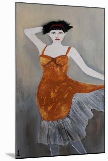 Danseuse in Burnt Orange, 2016-Susan Adams-Mounted Giclee Print
