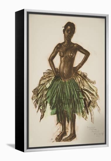 Danseuse Makere (Bambili), from Dessins Et Peintures D'afrique, Executes Au Cours De L'expedition C-Alexander Yakovlev-Framed Premier Image Canvas