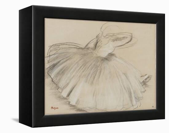 Danseuse penchée en avant-Edgar Degas-Framed Premier Image Canvas