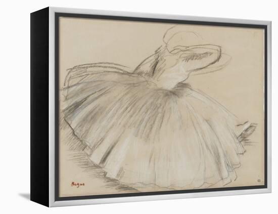 Danseuse penchée en avant-Edgar Degas-Framed Premier Image Canvas