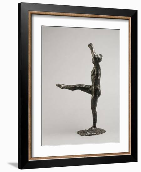 Danseuse, position de quatrième devant sur la jambe gauche, première étude-Edgar Degas-Framed Giclee Print