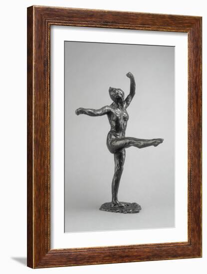 Danseuse, position de quatrième devant sur la jambe gauche, première étude-Edgar Degas-Framed Giclee Print