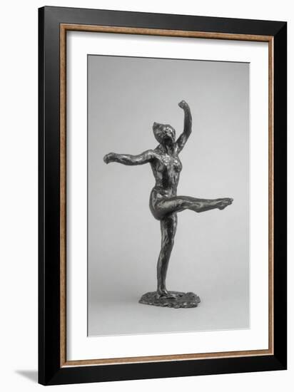 Danseuse, position de quatrième devant sur la jambe gauche, première étude-Edgar Degas-Framed Giclee Print