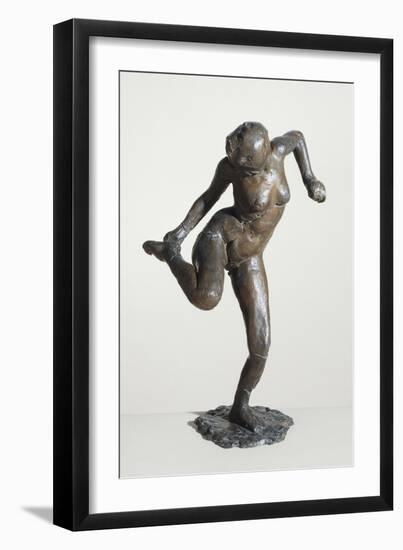 Danseuse regardant la plante de son pied droit; troisième étude-Edgar Degas-Framed Giclee Print