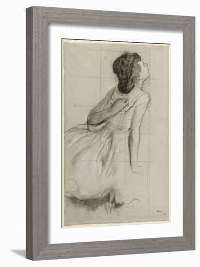 Danseuse, vue de profil sur la droite-Edgar Degas-Framed Giclee Print