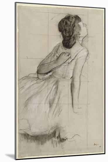 Danseuse, vue de profil sur la droite-Edgar Degas-Mounted Giclee Print
