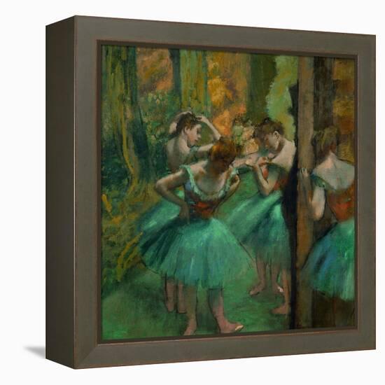 Danseuses en rose et vert-Pink and green dancers, around 1890. Canvas,82,2 x 75,6 cm.-Edgar Degas-Framed Premier Image Canvas