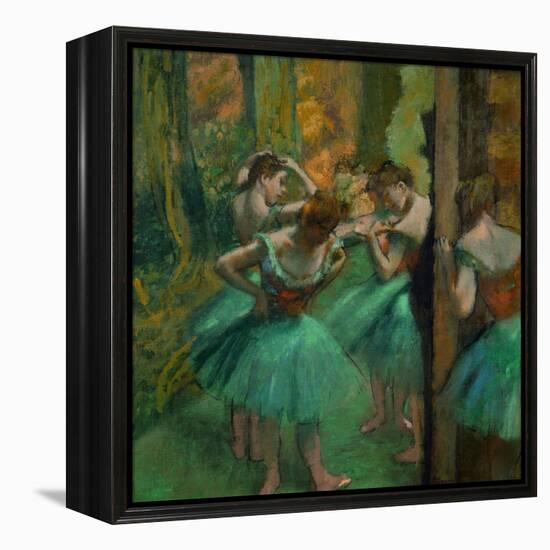 Danseuses en rose et vert-Pink and green dancers, around 1890. Canvas,82,2 x 75,6 cm.-Edgar Degas-Framed Premier Image Canvas